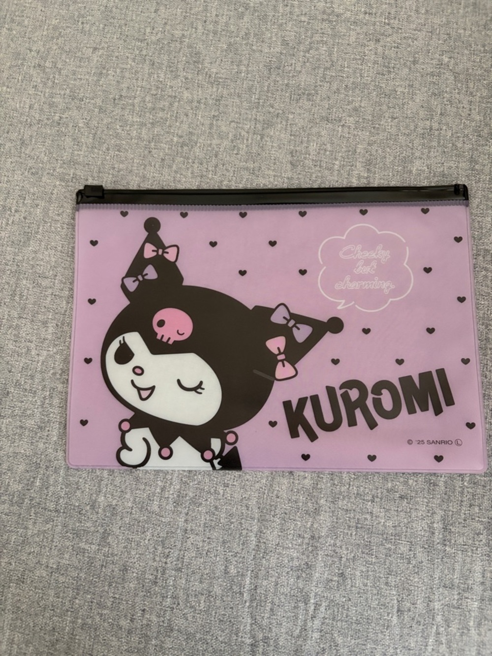 Daiso Kuromi Purple Pink Cosmetic Pouch